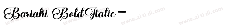 Bariaki BoldItalic字体转换